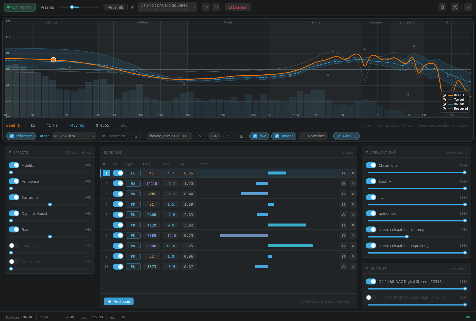 Reference target and Auto-EQ overlay